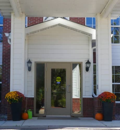 edgewood Gables senior living exterior front door