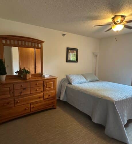 bedroom set up at edgewood gables