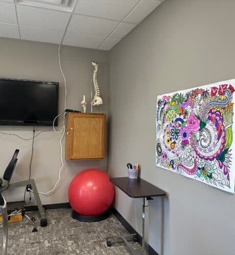 exercise ball at rehabilitation facility
