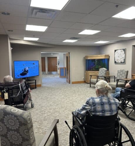 residents watching tv at Cokato Manor