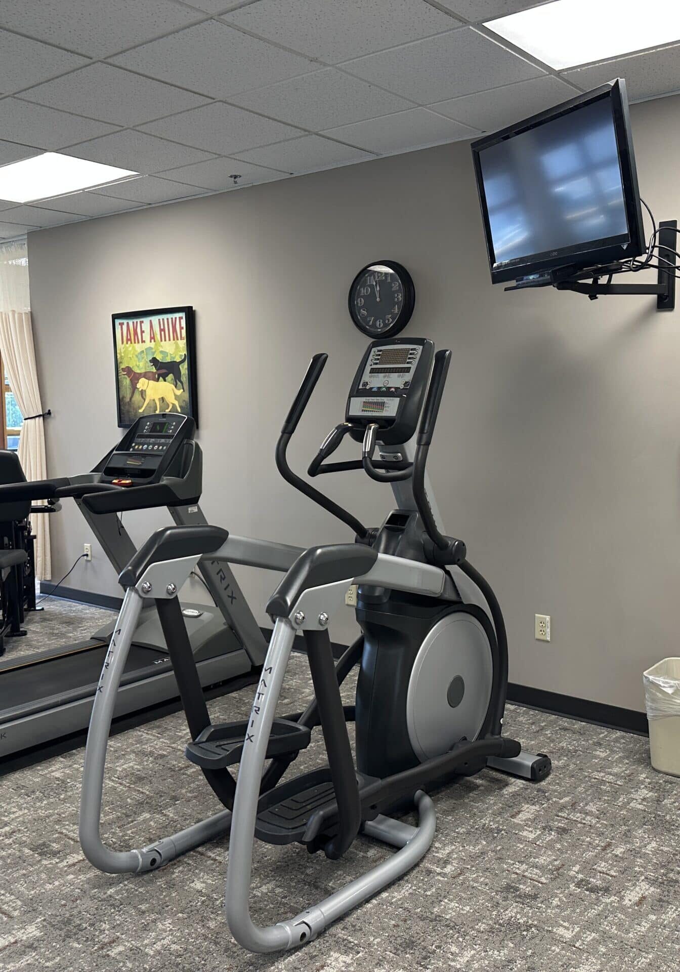 exercise equipment at rehabilitation facility