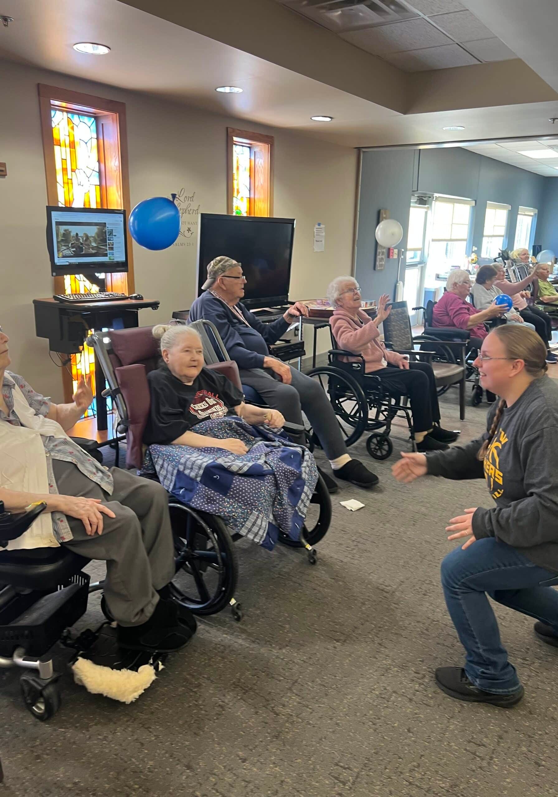 group of elders doing activities