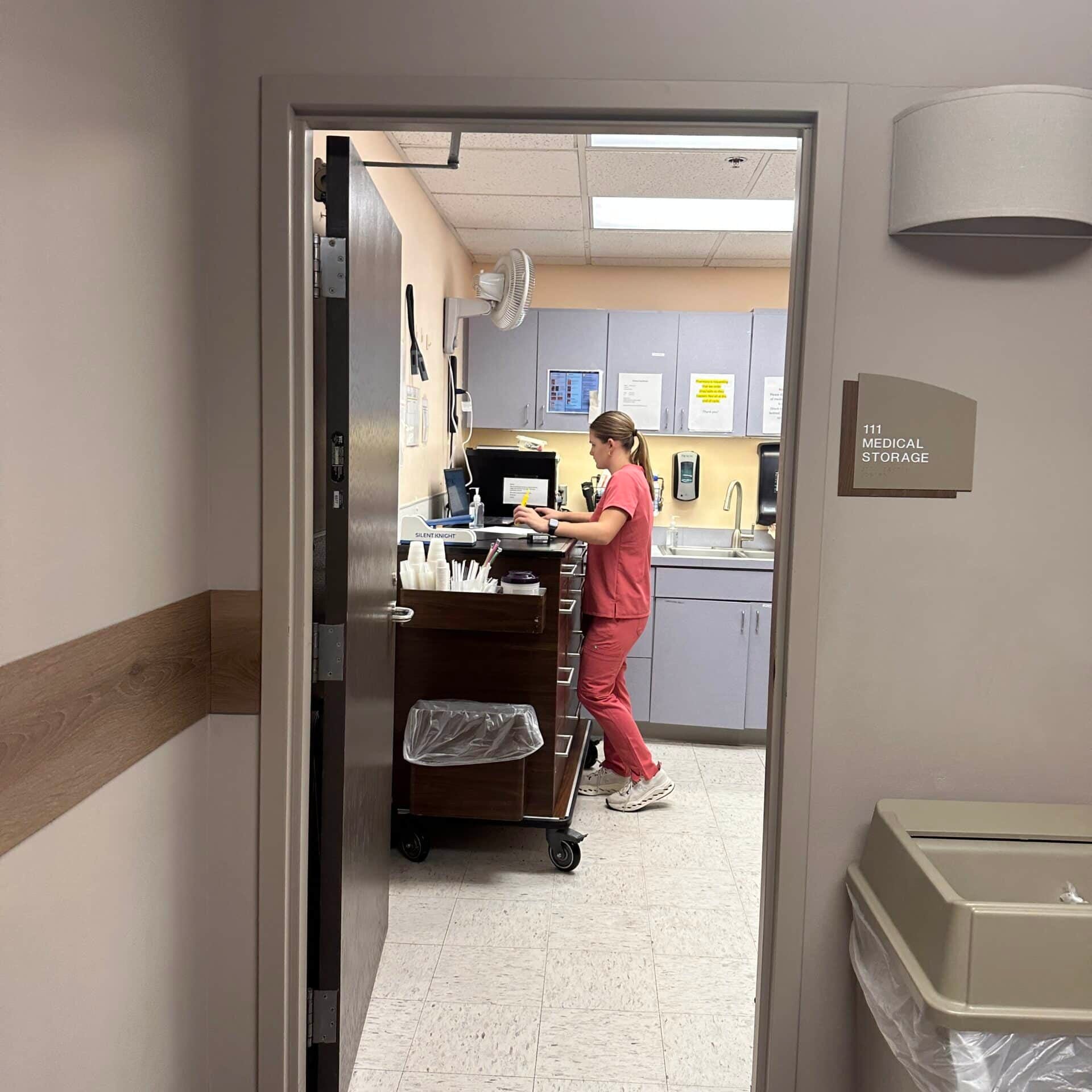 nurse in scrubs working at cokato manor