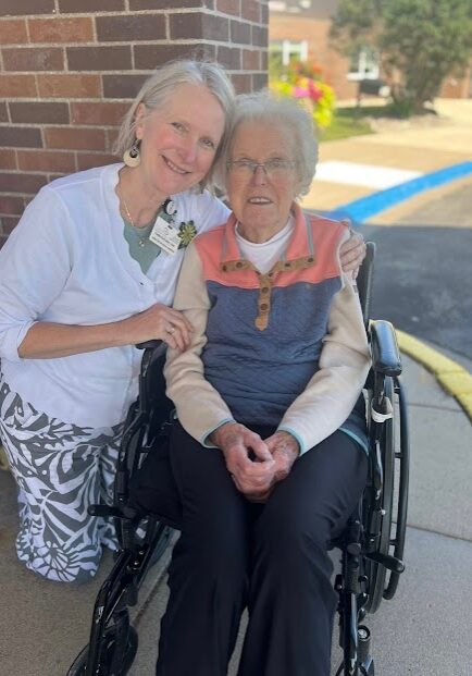 tammi and her mom outside